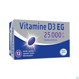 Vitamine D3 EG 25000 Ui Caps Molles 12