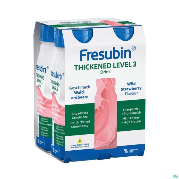 Fresubin Thickened Level 3 Drink Fraise 4x200ml