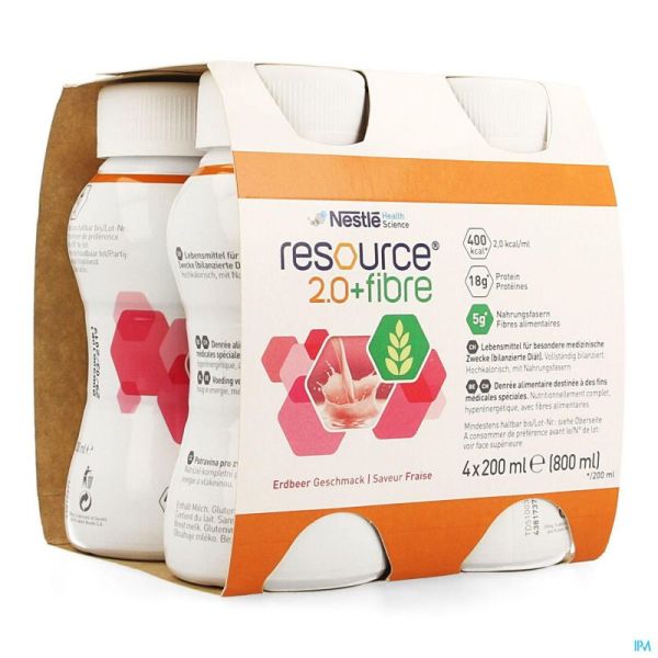 Resource 2.0 Fibre Fraise 4x200ml 12100527