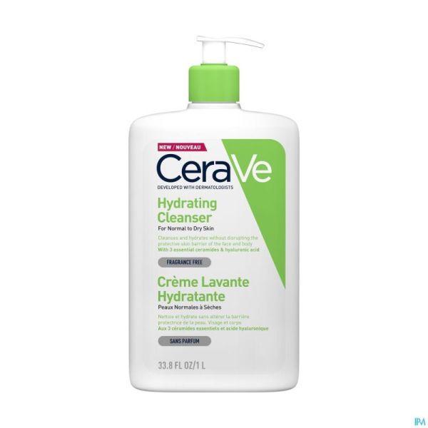 Cerave Creme Lavante Hydratante Pompe Fl 1l