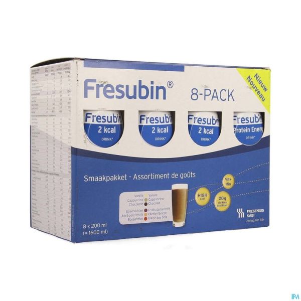 Fresubin 8-pack Drink Assortiment Fl 8x200ml